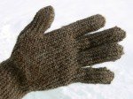 raw wool glove, llama sheep blend