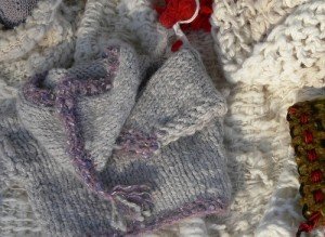 kntted baby coat, mega knitting, big knitting