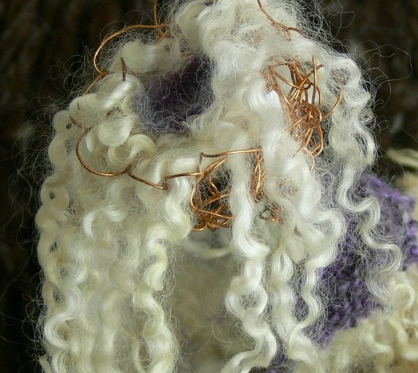 crochet with copper wire, wire crochet sculpture