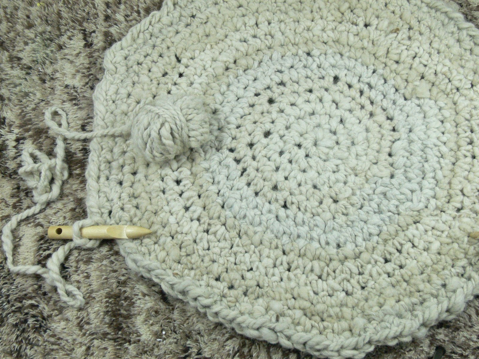 Creation by Lynne Milsom Fibre Arts Bootcamp Wire Crochet circular weaving