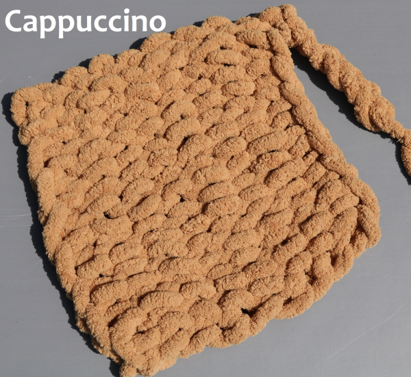 super chunky chenille yarn cappuccino