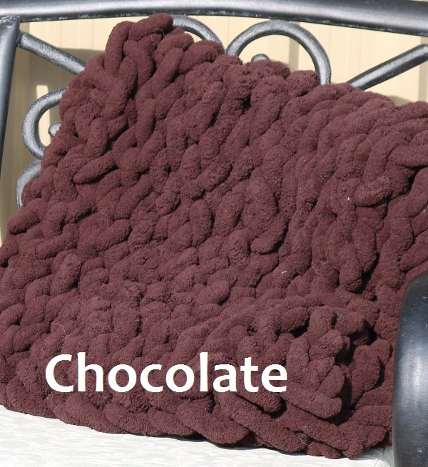chocolate brownie chenil;le cushions